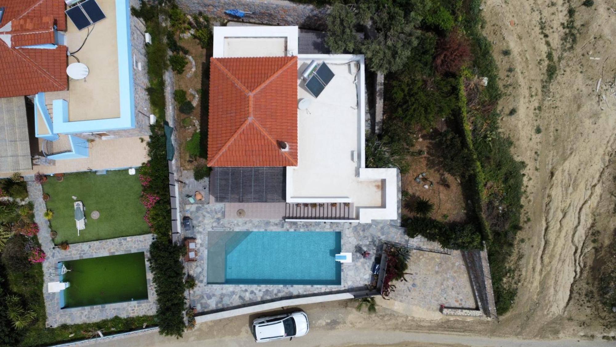 Villa Mavri Ruhige Private Pool Villa, Meerblick Ajía Paraszkeví Szoba fotó